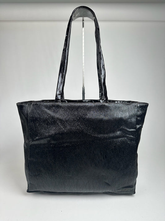 Vintage Bottega Veneta Leather Shopper black
