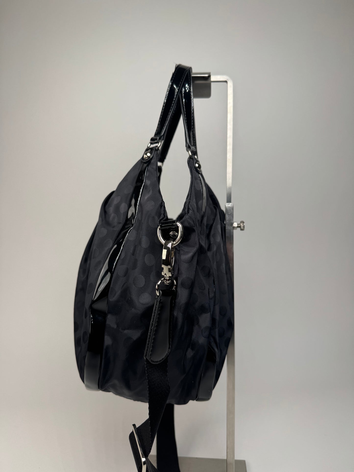 Vintage Yohji Yamamoto Y-Saccs Polkadot polyester Handbag Black