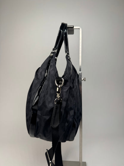 Vintage Yohji Yamamoto Y-Saccs Polkadot polyester Handbag Black