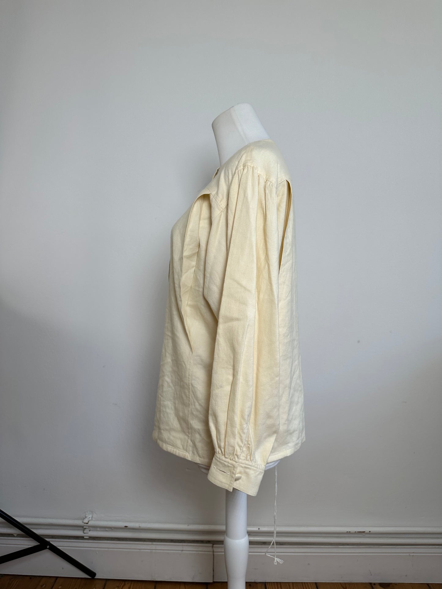 Vintage Dior Wool Cotton Blouse Cream S