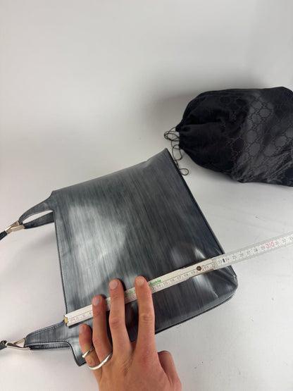 Vintage Gucci Patent Leather Bag black silver