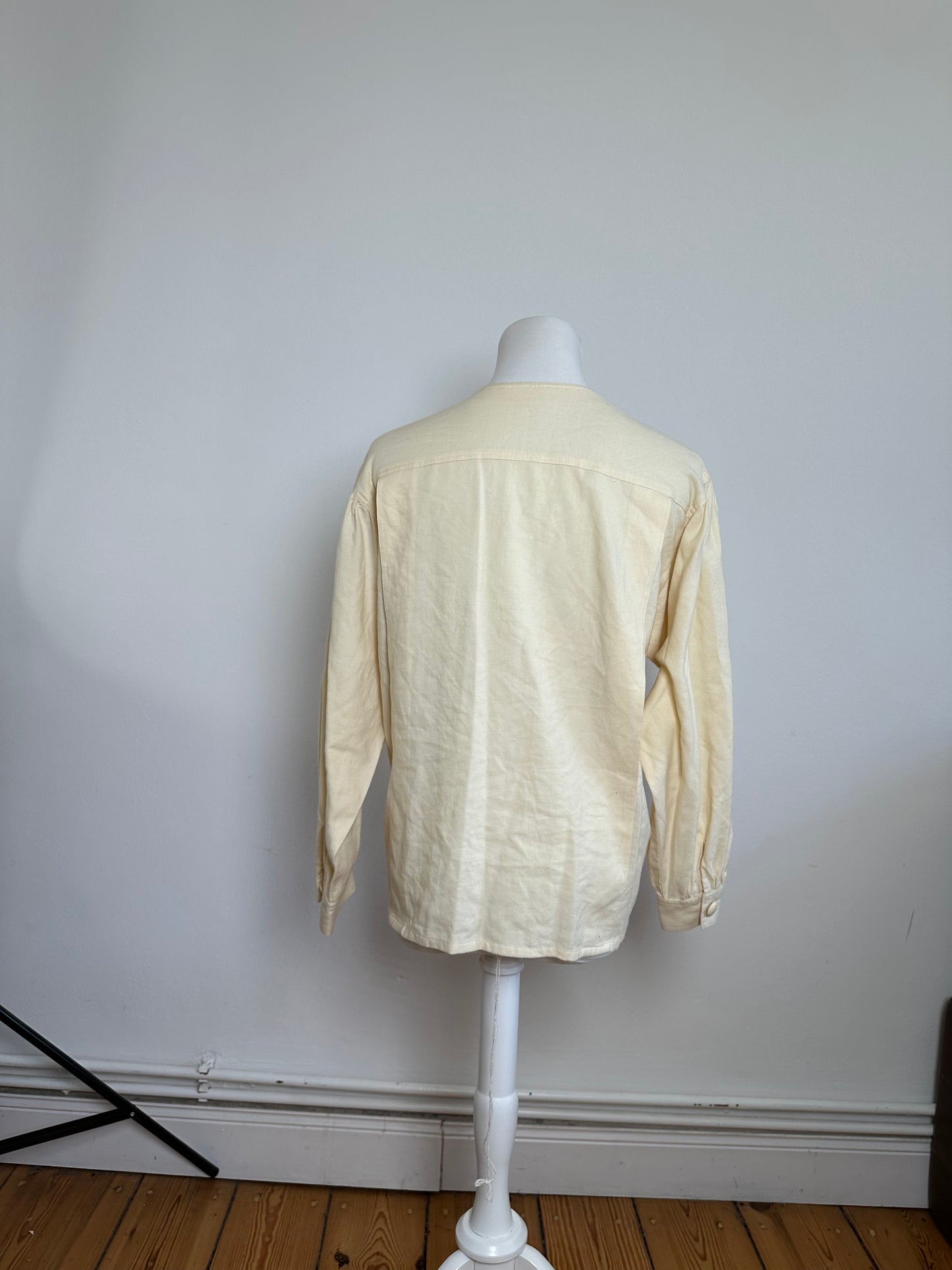 Vintage Dior Wool Cotton Blouse Cream S