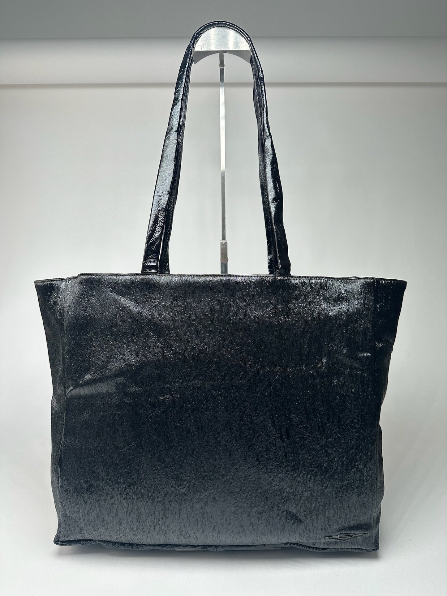 Vintage Bottega Veneta Leather Shopper black