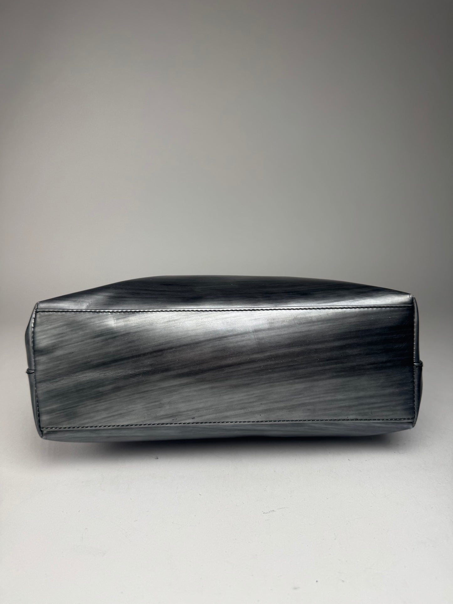 Vintage Gucci Patent Leather Bag black silver