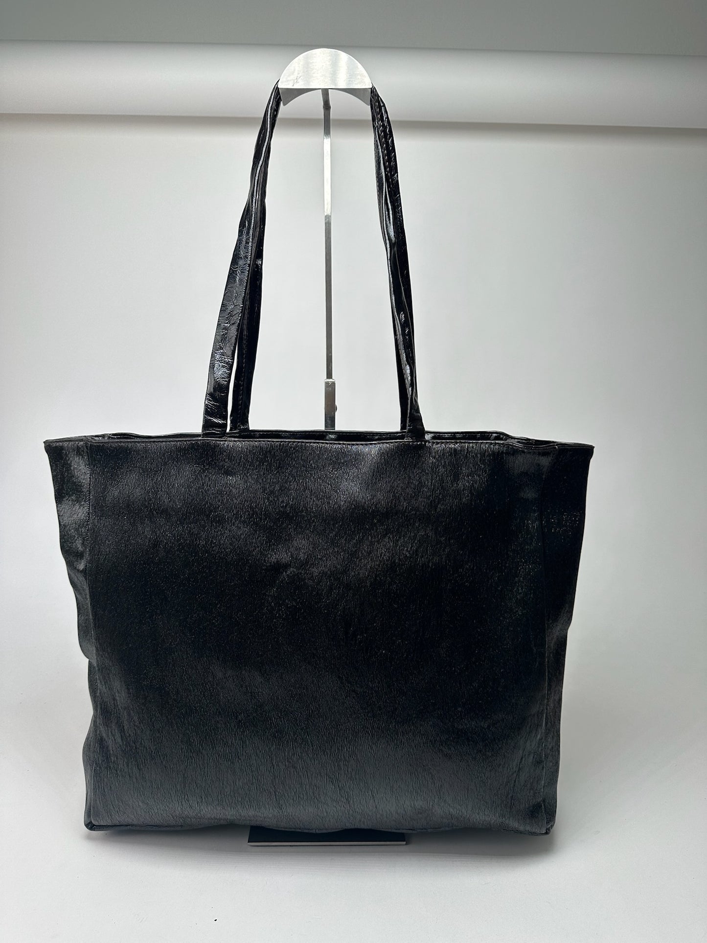 Vintage Bottega Veneta Leather Shopper black