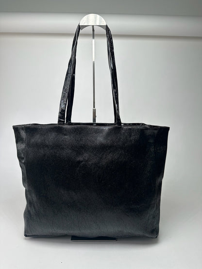 Vintage Bottega Veneta Leather Shopper black