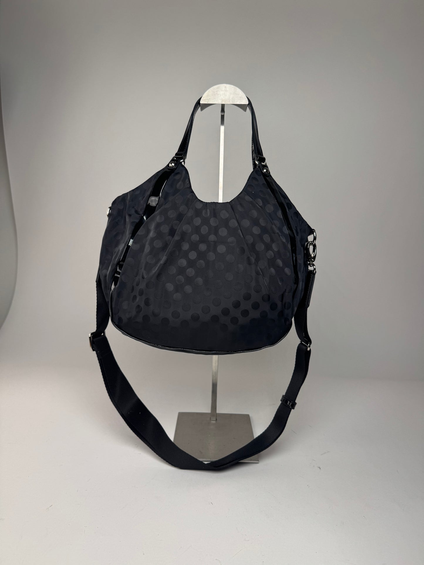 Vintage Yohji Yamamoto Y-Saccs Polkadot polyester Handbag Black