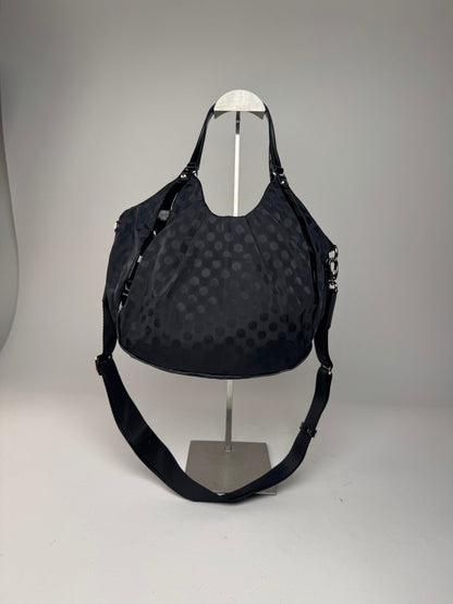 Vintage Yohji Yamamoto Y-Saccs Polkadot polyester Handbag Black