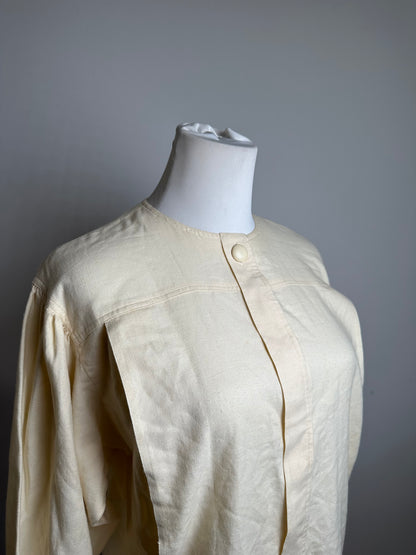 Vintage Dior Wool Cotton Blouse Cream S