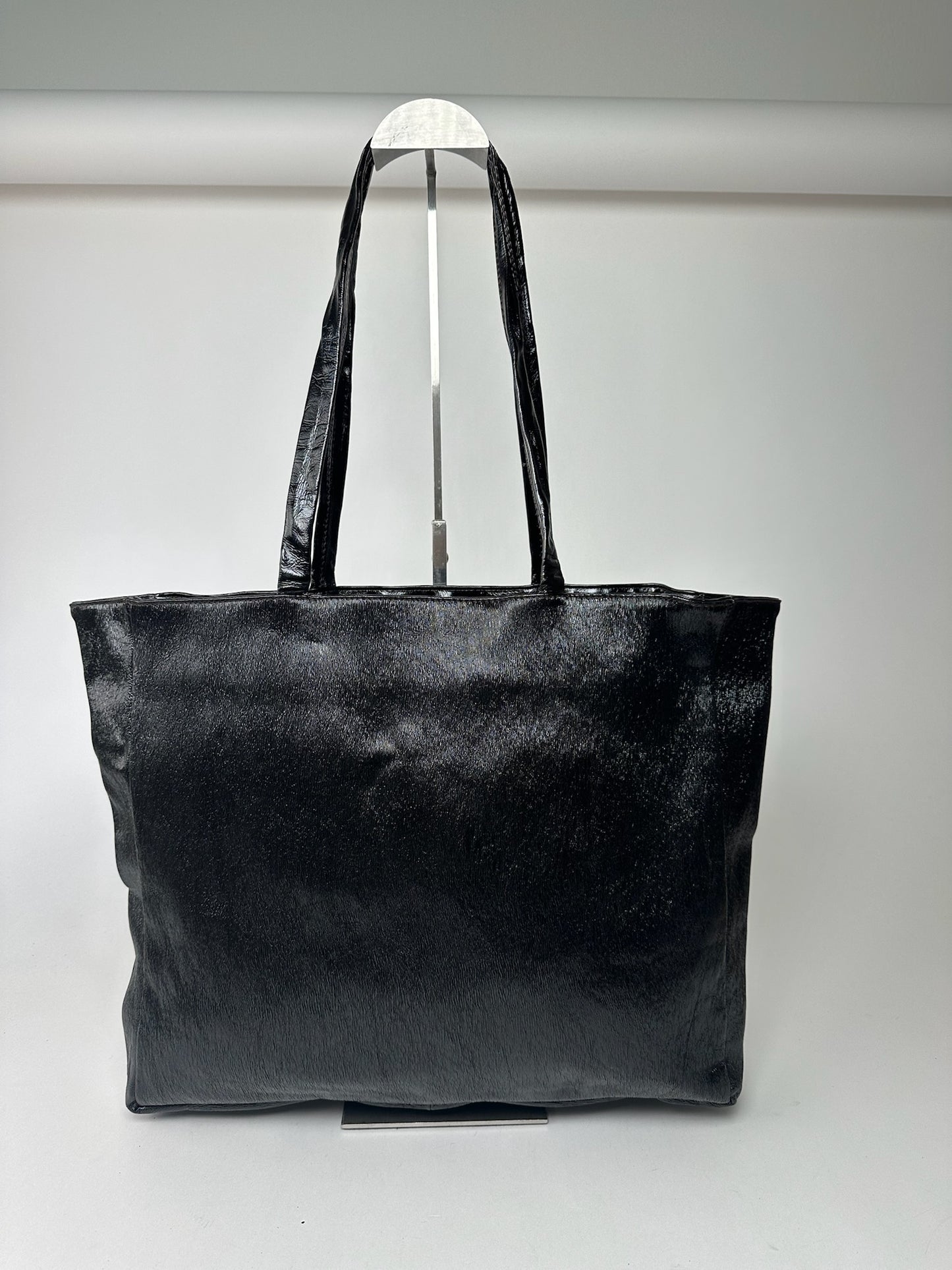 Vintage Bottega Veneta Leather Shopper black