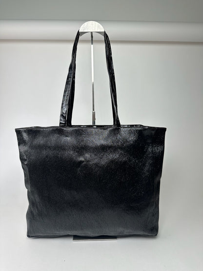 Vintage Bottega Veneta Leather Shopper black