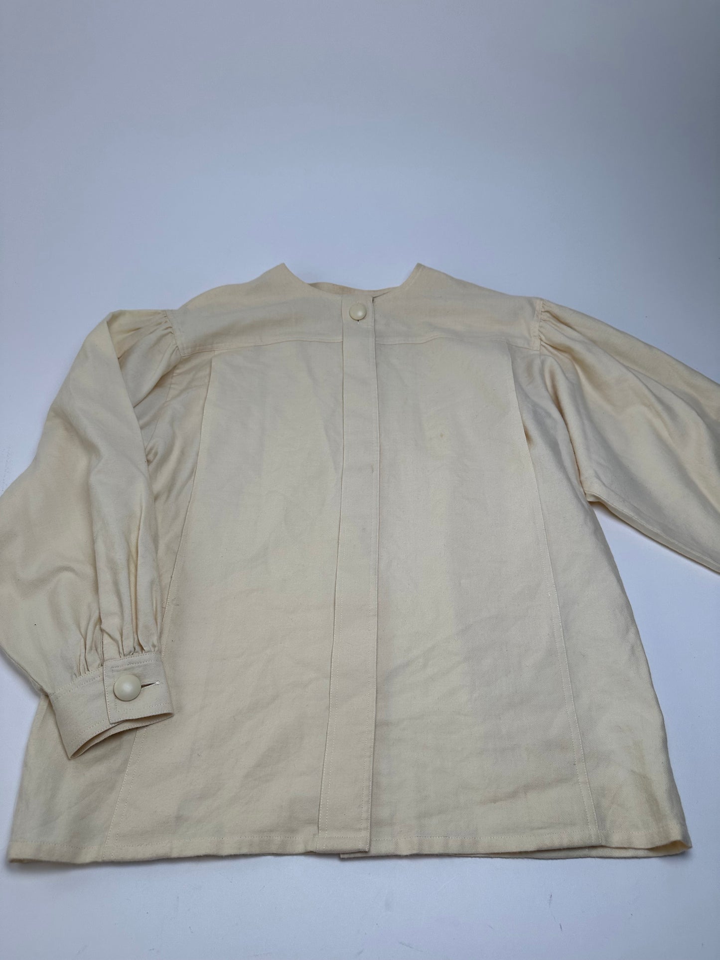 Vintage Dior Wool Cotton Blouse Cream S