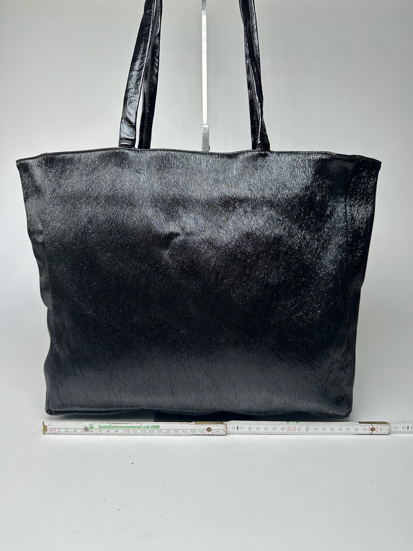 Vintage Bottega Veneta Leather Shopper black
