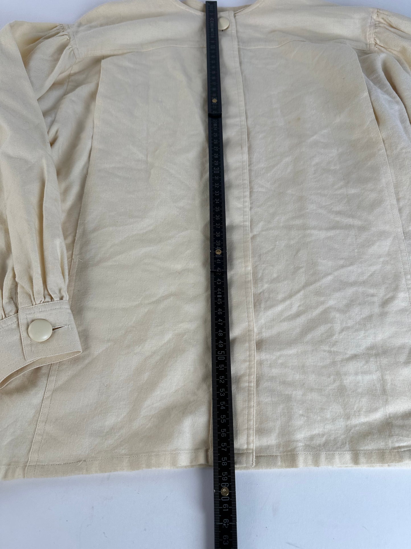 Vintage Dior Wool Cotton Blouse Cream S