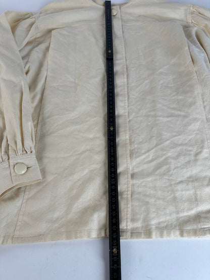 Vintage Dior Wool Cotton Blouse Cream S