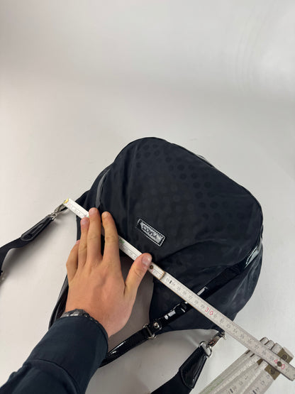 Vintage Yohji Yamamoto Y-Saccs Polkadot polyester Handbag Black