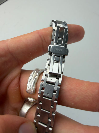 Vintage Fendi Stainless Steel Bracelet Watch Silver