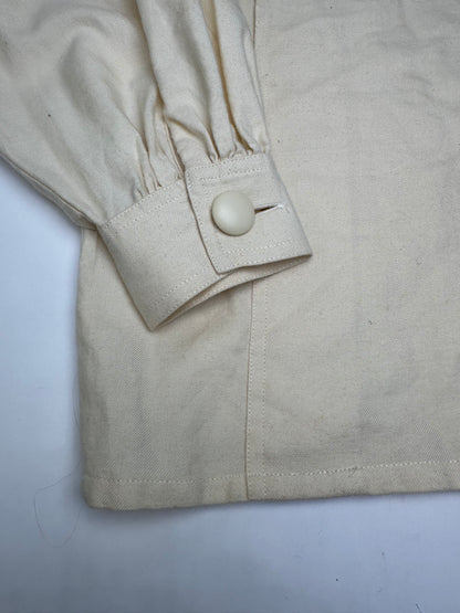 Vintage Dior Wool Cotton Blouse Cream S
