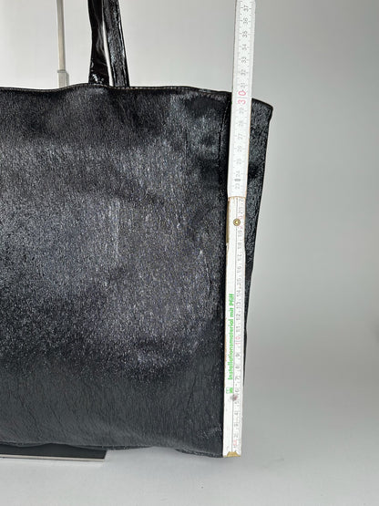 Vintage Bottega Veneta Leather Shopper black