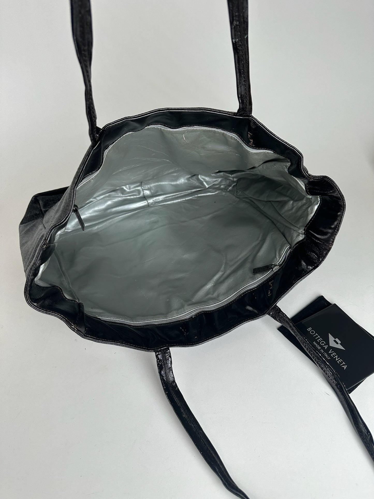 Vintage Bottega Veneta Leather Shopper black