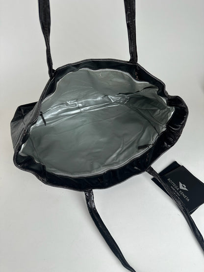 Vintage Bottega Veneta Leather Shopper black