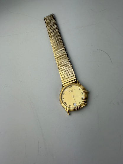 Vintage Dior Gold Mesh Bracelet Watch Gold-Tone