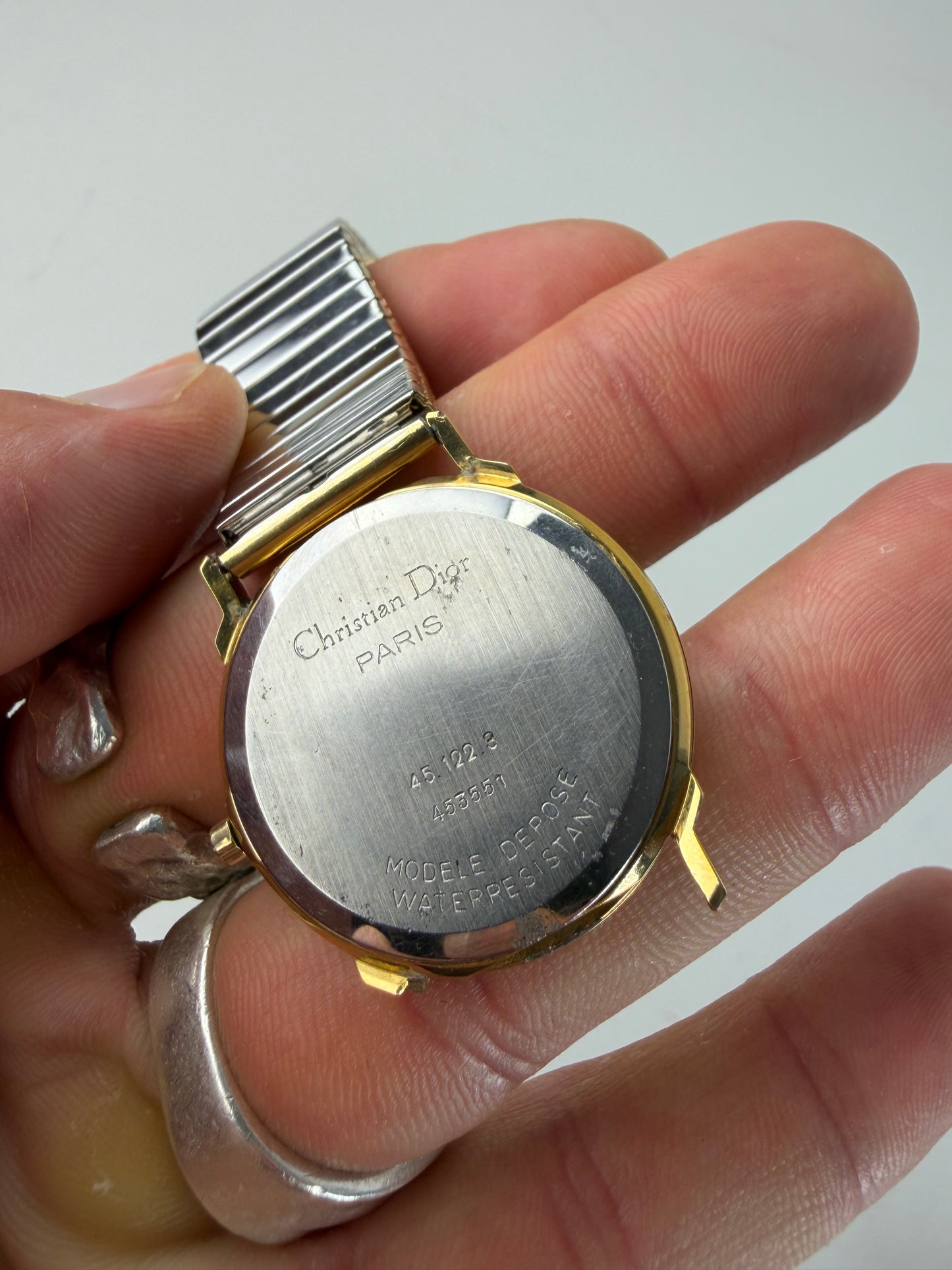Vintage Dior Gold Mesh Bracelet Watch Gold-Tone