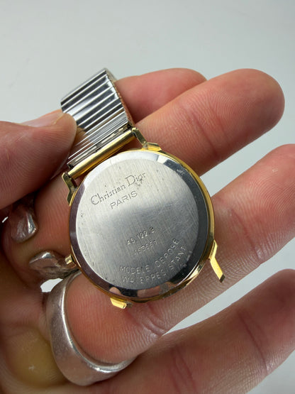 Vintage Dior Gold Mesh Bracelet Watch Gold-Tone