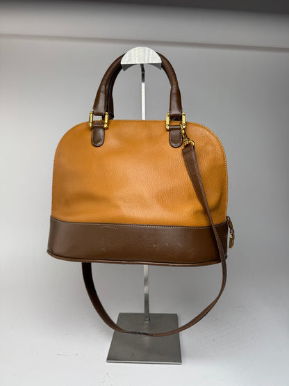 Sac vintage en cuir Loewe 2 voies orange marron