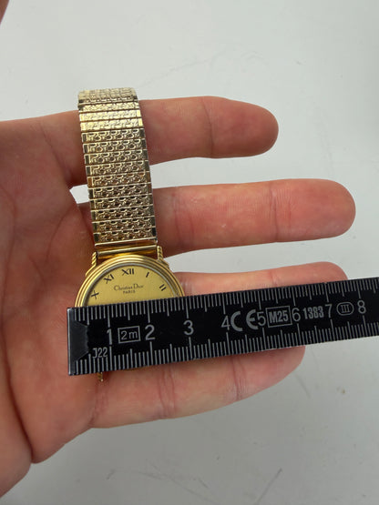 Vintage Dior Gold Mesh Bracelet Watch Gold-Tone