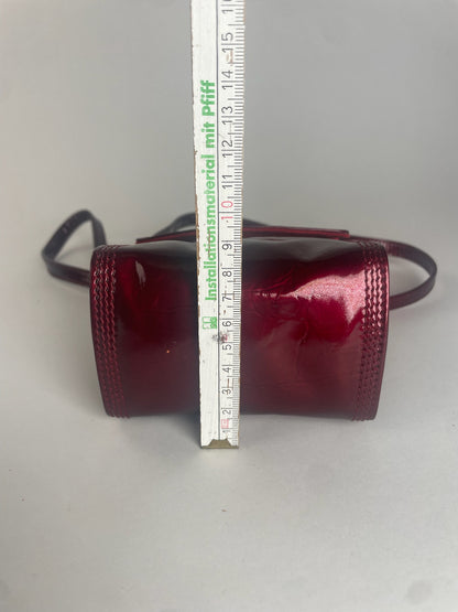 Vintage Loewe Madrid Patent Leather Crossbody Bag Purple