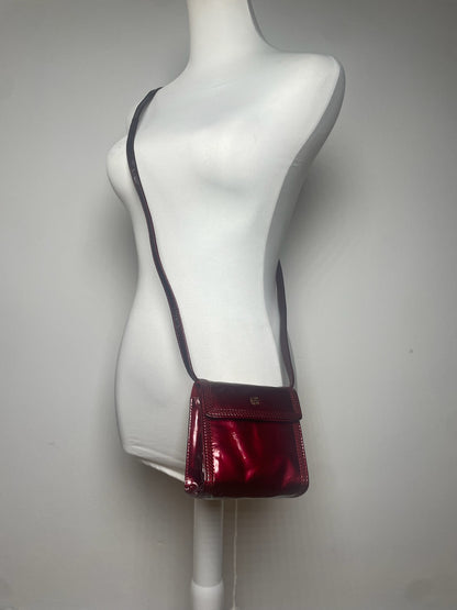 Vintage Loewe Madrid Patent Leather Crossbody Bag Purple