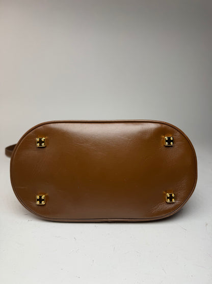 Sac vintage en cuir Loewe 2 voies orange marron