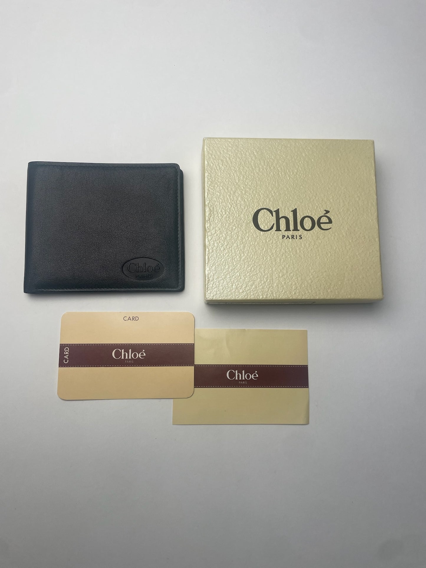 Vintage Chloe Flapable Leather Wallet Black