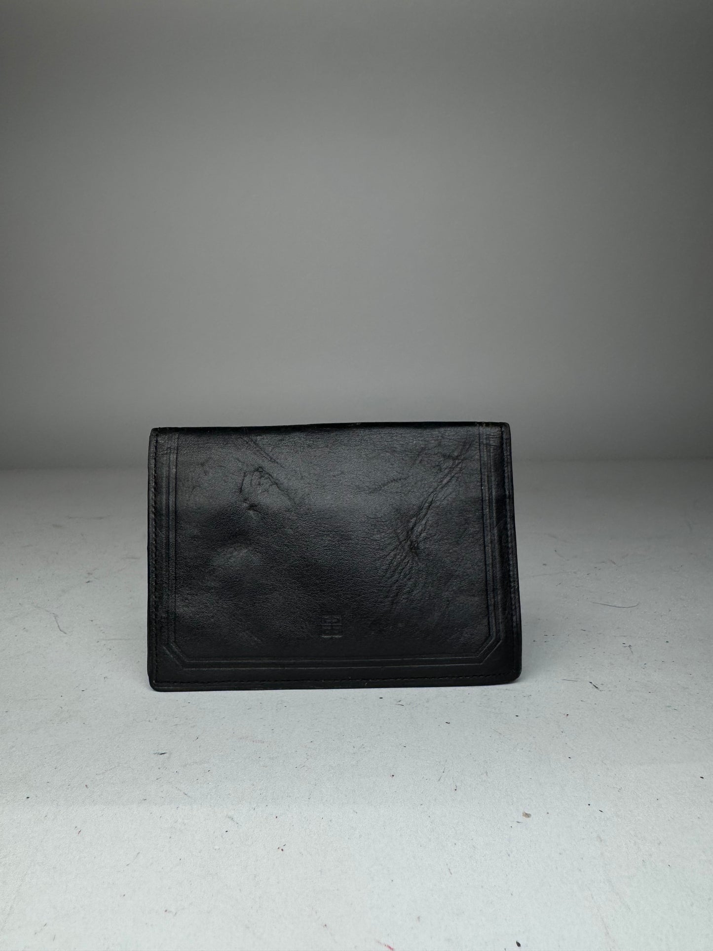 Vintage Givenchy Flapable Leather Card Holder Black 