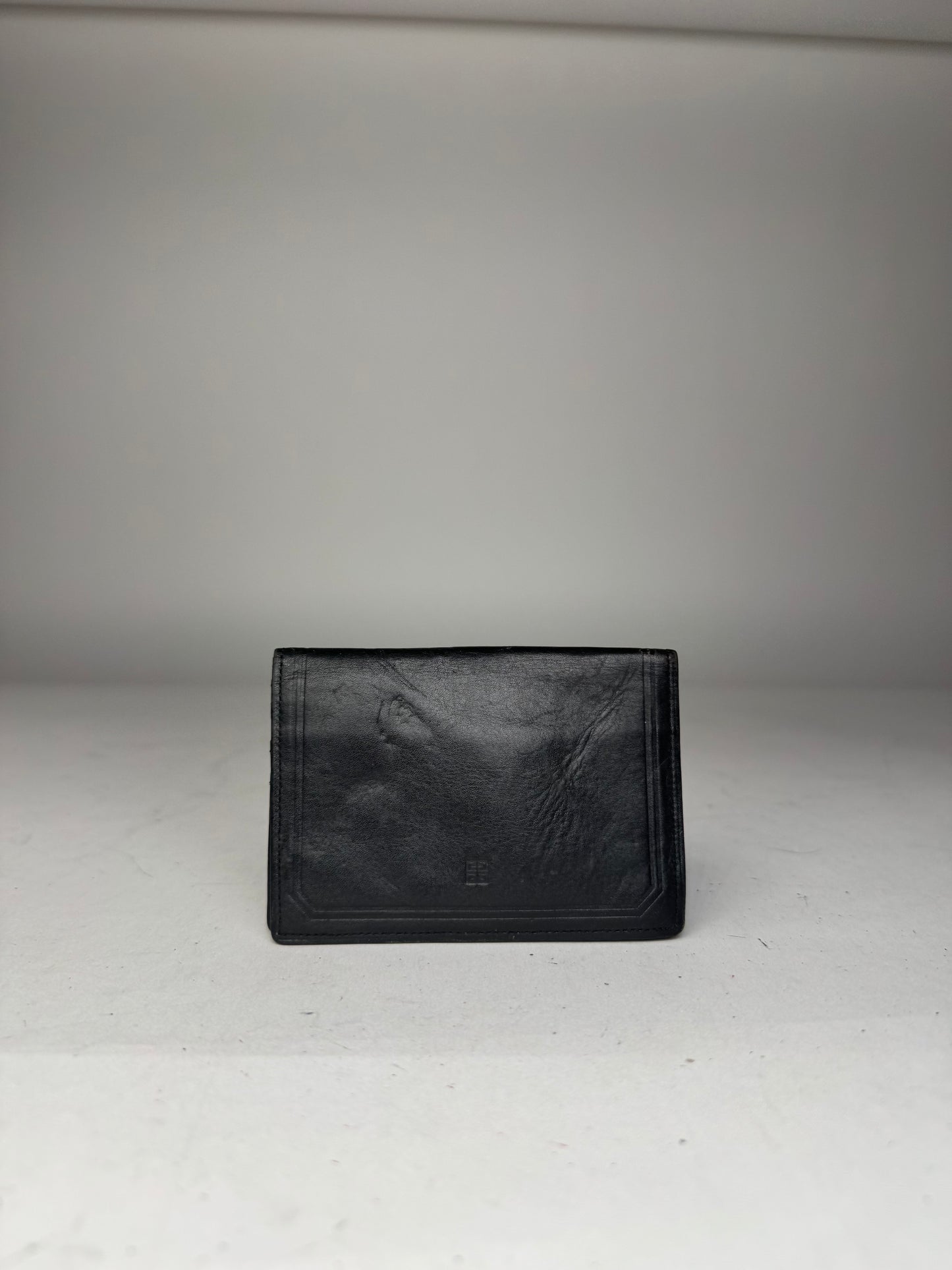Vintage Givenchy Flapable Leather Card Holder Black 