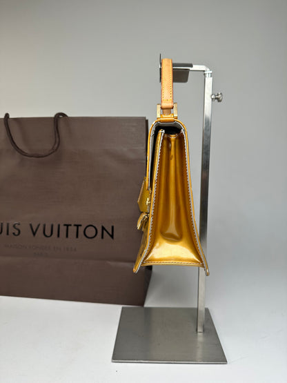 Vintage Louis Vuitton Vernis Leather Handbag Yellow