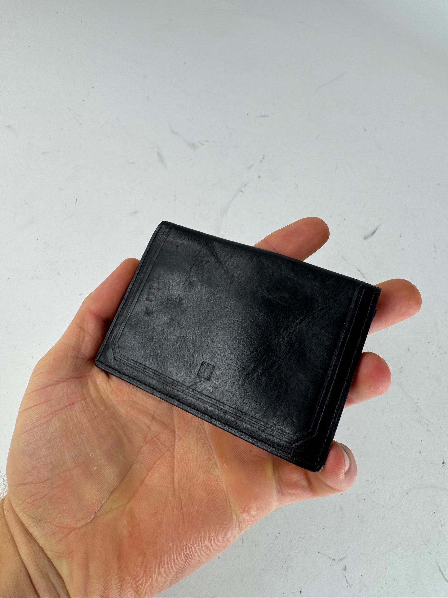 Vintage Givenchy Flapable Leather Card Holder Black 