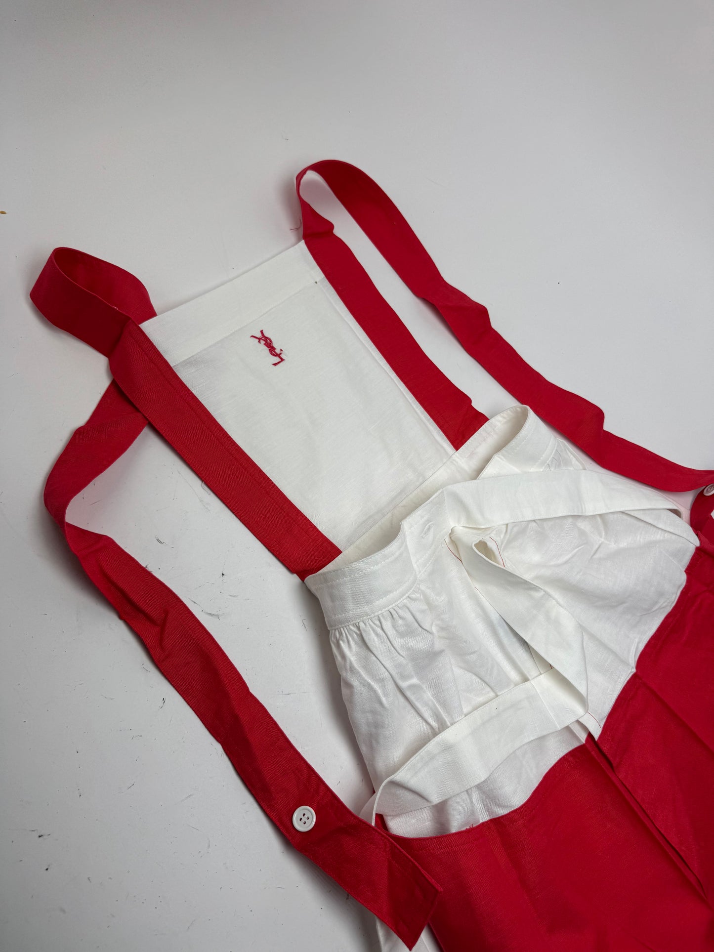 Vintage Yves Saint Laurent Dress white red