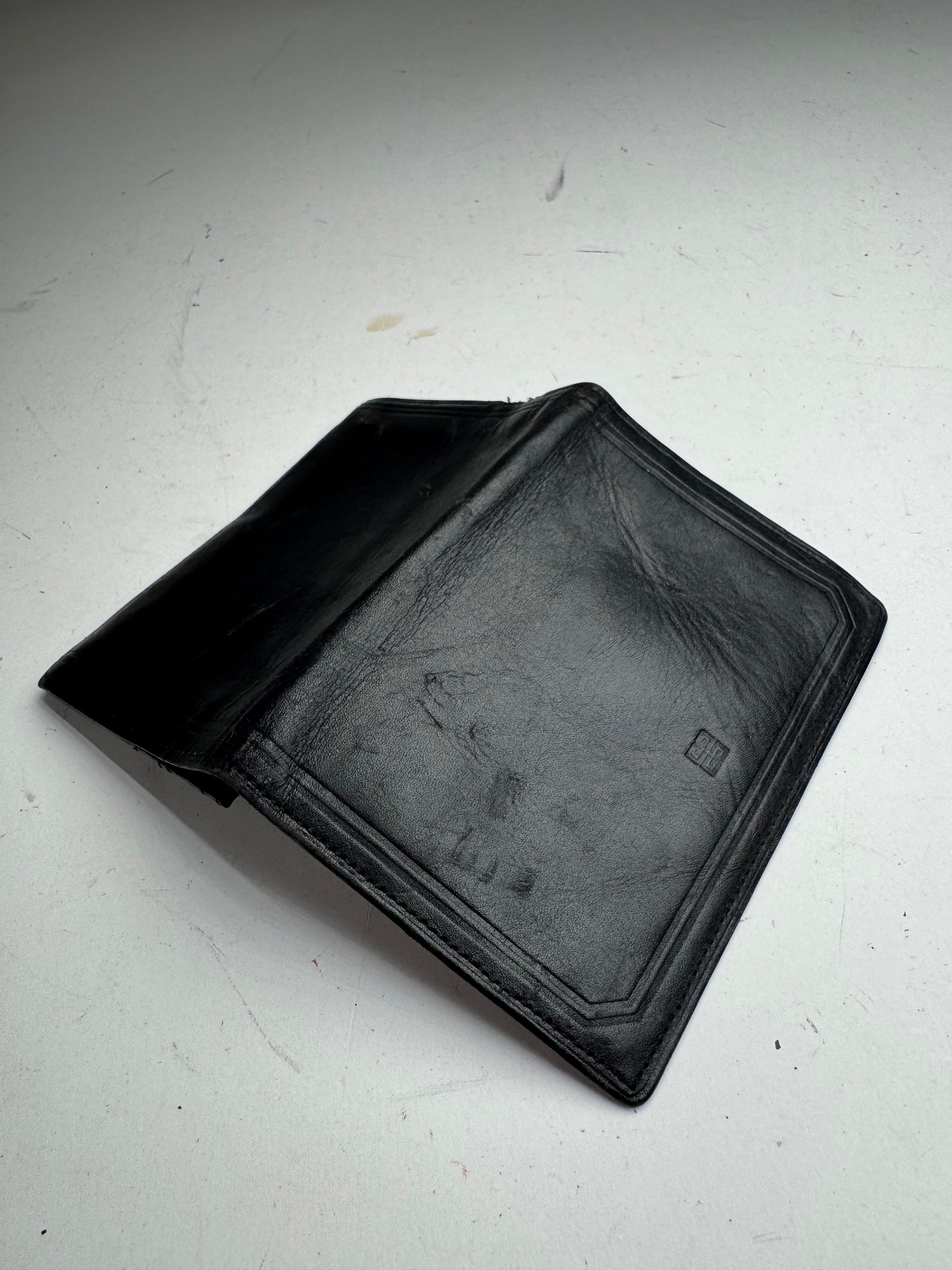 Vintage Givenchy Flapable Leather Card Holder Black 