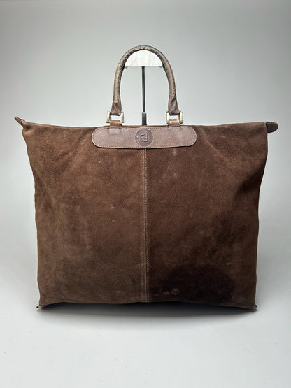 Vintage Fendi Suede Handbag Brown