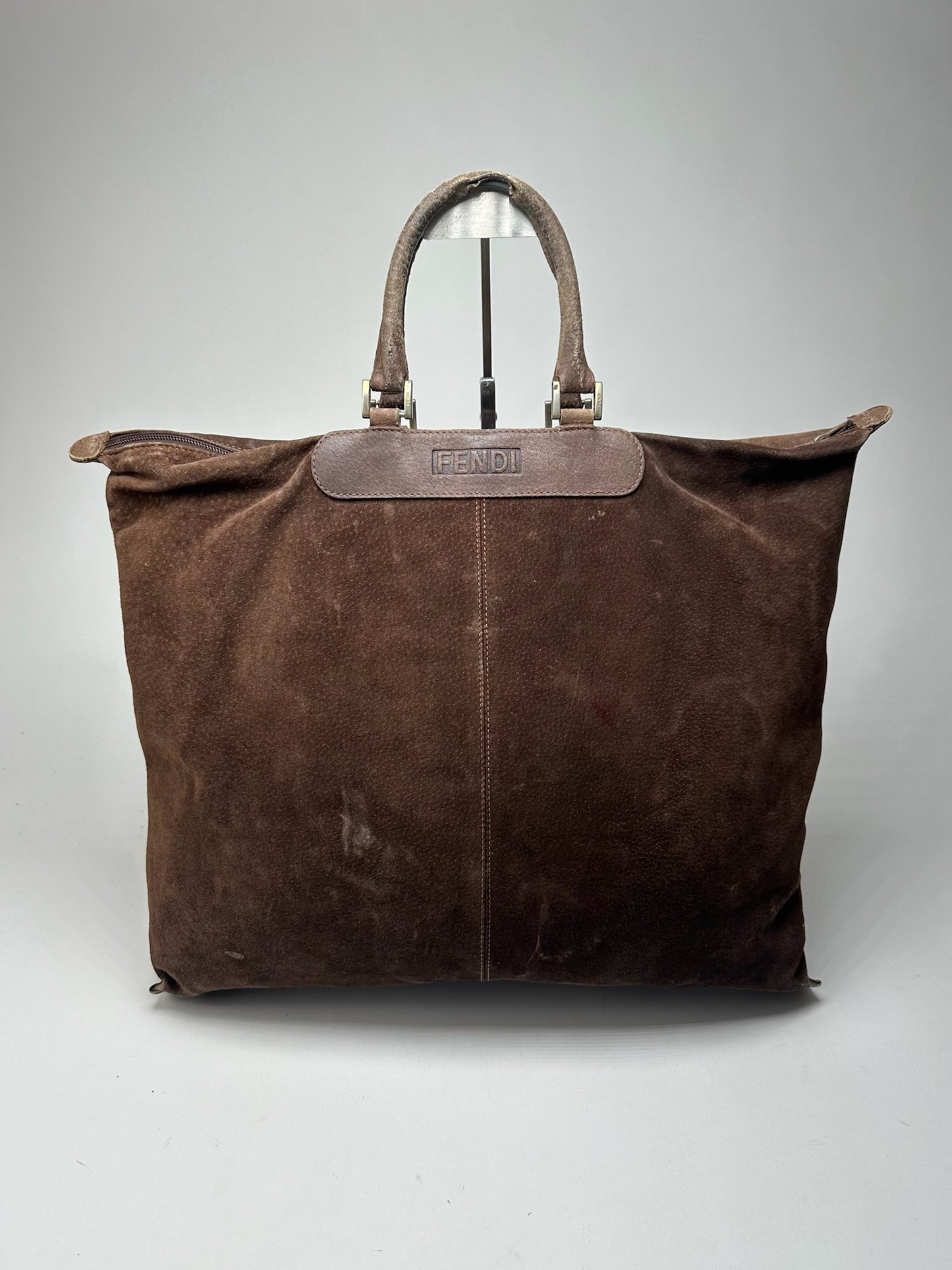 Vintage Fendi Suede Handbag Brown