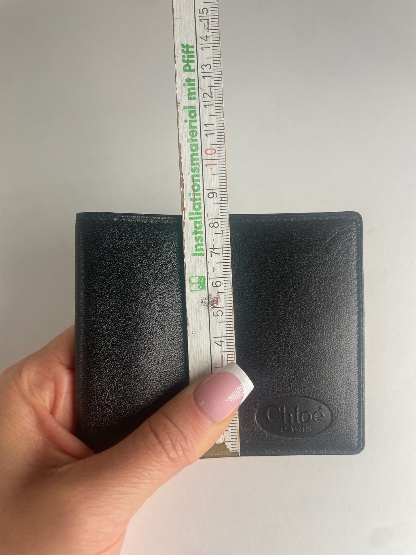 Vintage Chloe Flapable Leather Wallet Black