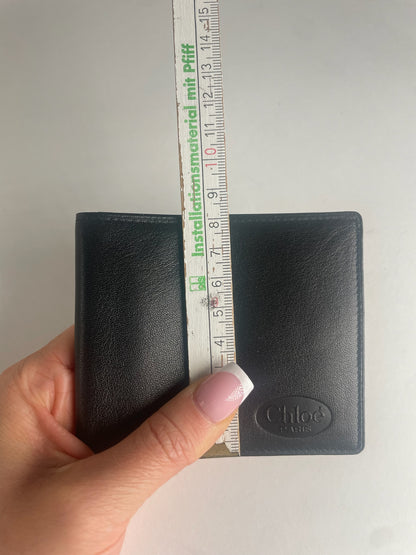 Vintage Chloe Flapable Leather Wallet Black