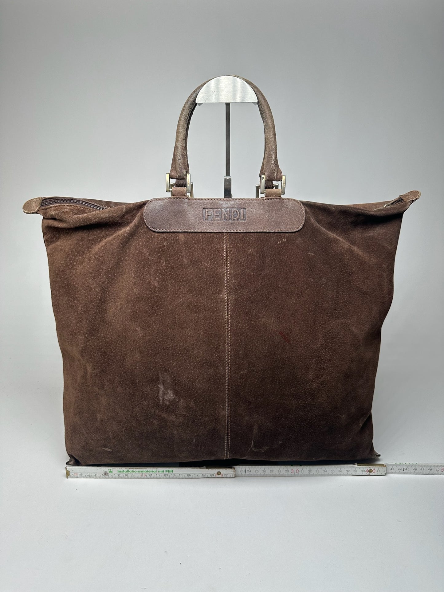 Vintage Fendi Suede Handbag Brown