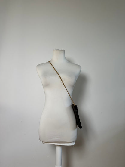 Vintage Dior Monogram Canvas Shoulder Bag Brown Gold