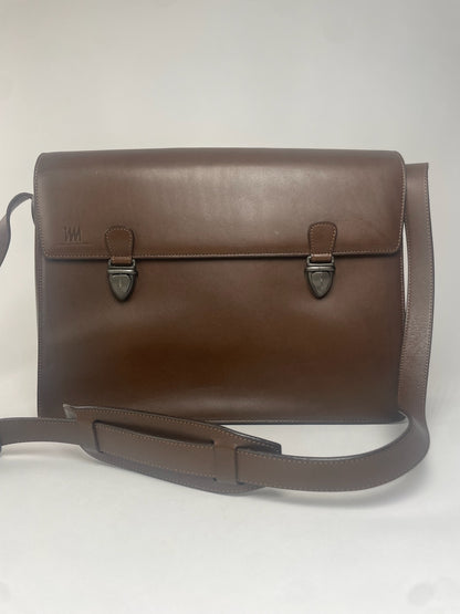 Vintage Issey Miyake Leather Shoulder Briefcase Brown