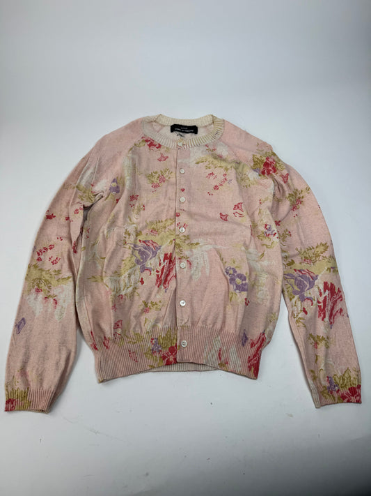 Vintage Comme Des Garçons floral Cardigan Pink