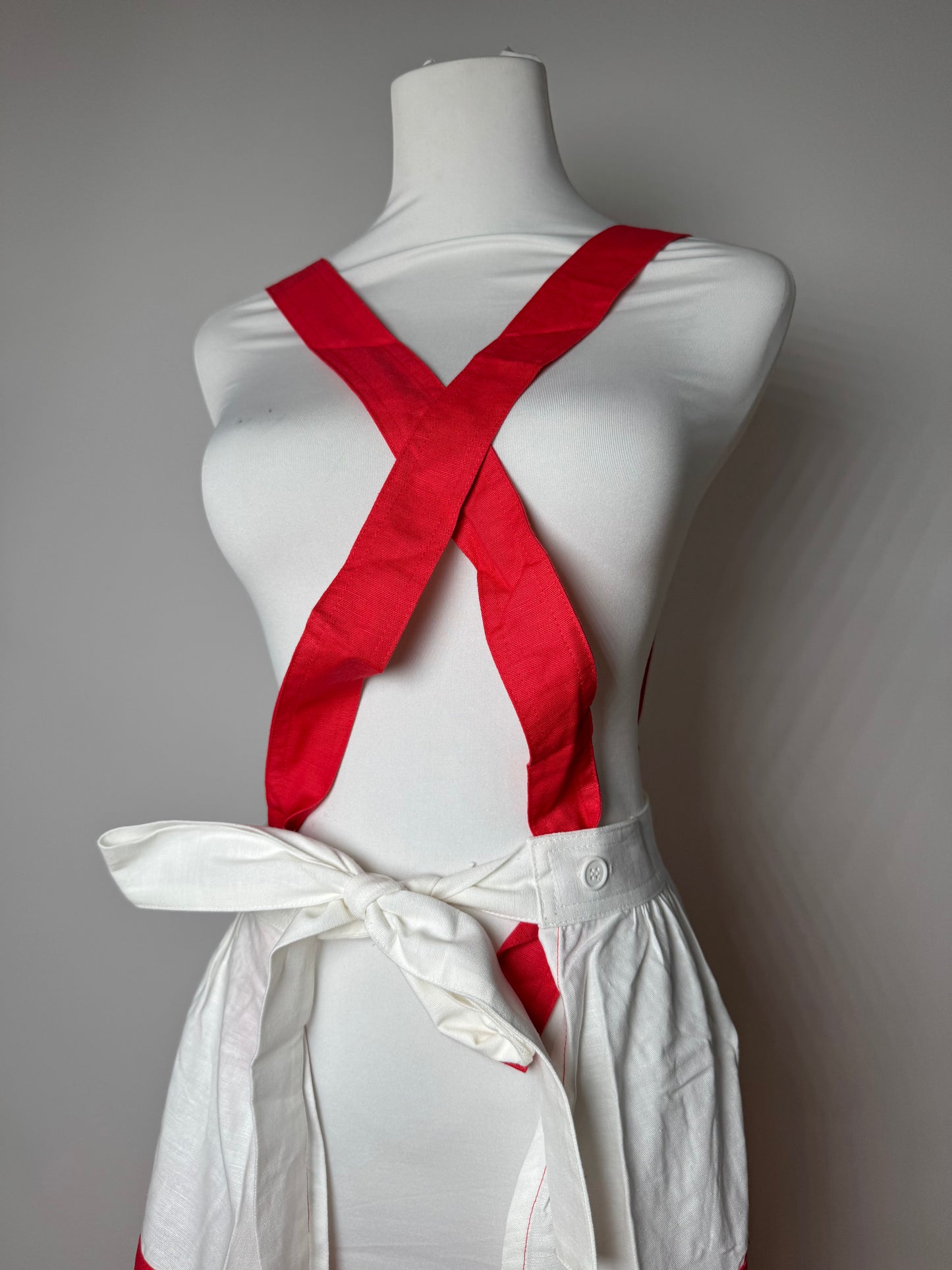 Vintage Yves Saint Laurent Dress white red