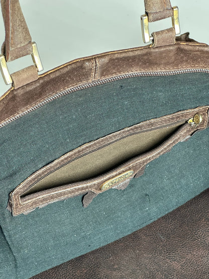Vintage Fendi Suede Handbag Brown